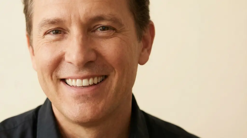 Close-up of smiling middle-aged man